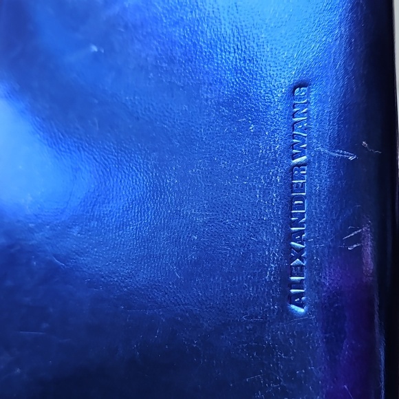 ALEXANDER WANG BLUE METALLIC WALLET - Picture 8 of 8